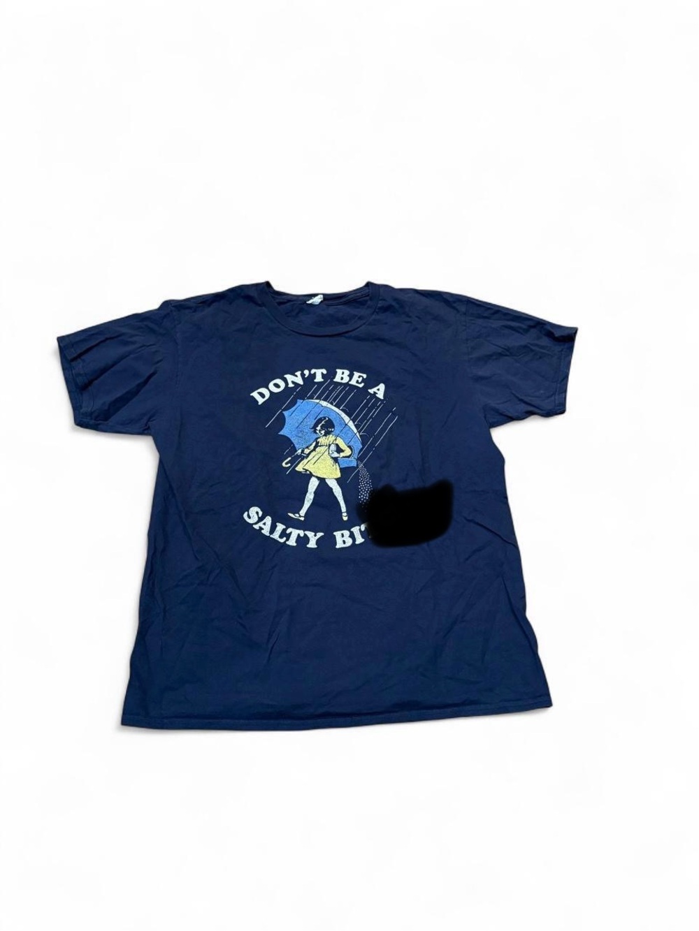 Gildan Navy Graphic Tee "Don't Be A Salty B"